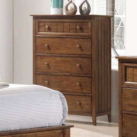 Rustic Chest of Drawers with Plank Panels